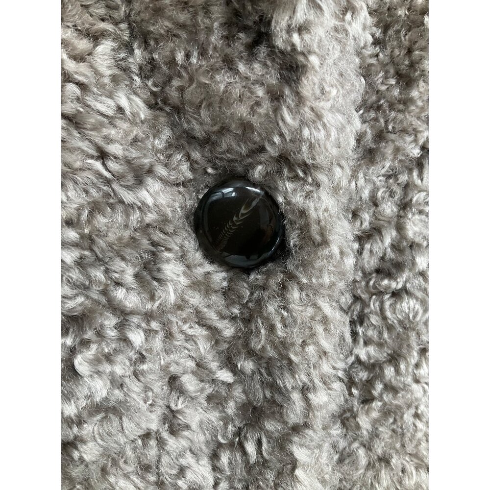 Marc by Marc Jacobs Faux Fur Short Brown Snap Front Coat, size Small - Picture 5 of 9